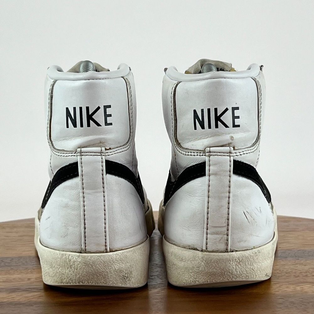 Womens Nike Blazer White Mid Vintage Leather Athletic Shoes Sneakers‎ Size 8 M - Picture 7 of 9